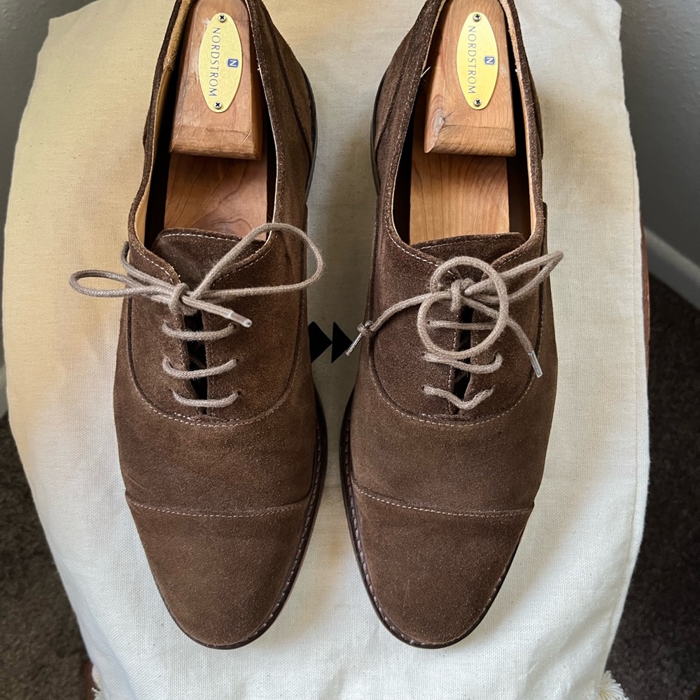 Bobbie’s Men's Dark Brown Suede Oxfords